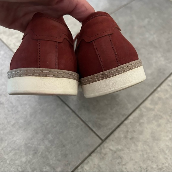 Donald J. Pliner Cashton Red Nu Buck Loafers Slip-Ons